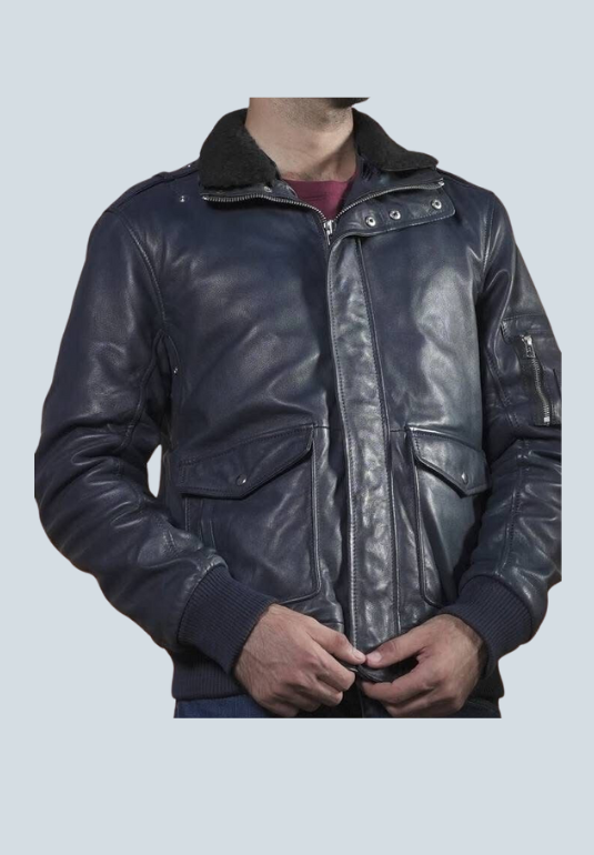 John Cafe Racer Black Biker Leather Jacket